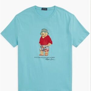Polo Ralph Lauren Limited Edition Light Blue Classic Fit Polo Bear Graphic Tee